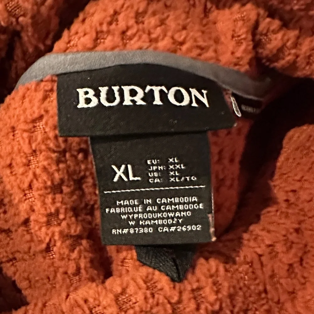 Burton Women’s Amora Fleece Turtleneck Sweater in Rust - Picture 5 of 5